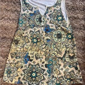 SHEIN Blue Graphic Sleeveless Tank Top
